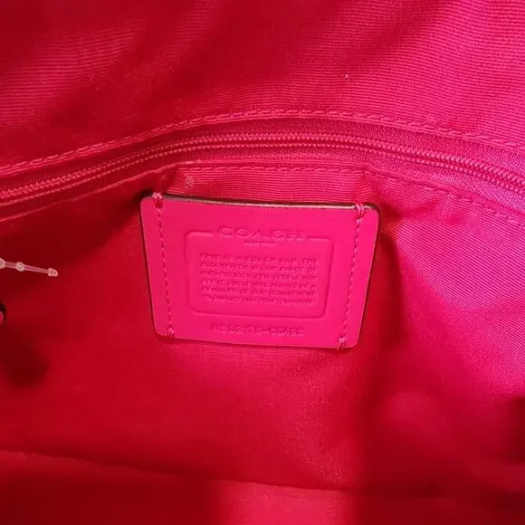 Coach Katy Crossgrain Leather Signature Canvas Logo Strap Dome Satchel - Picture 7 of 13